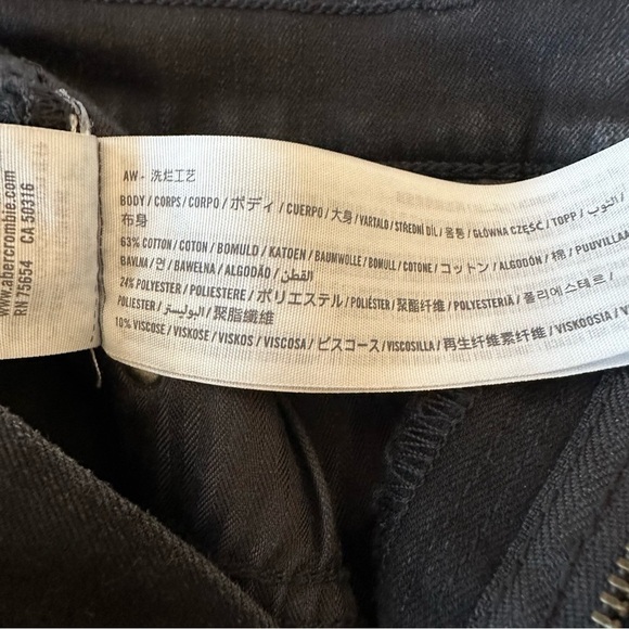 Abercrombie & Fitch Women's The Super Skinny Mid Rise Black Jeans - Picture 7 of 10
